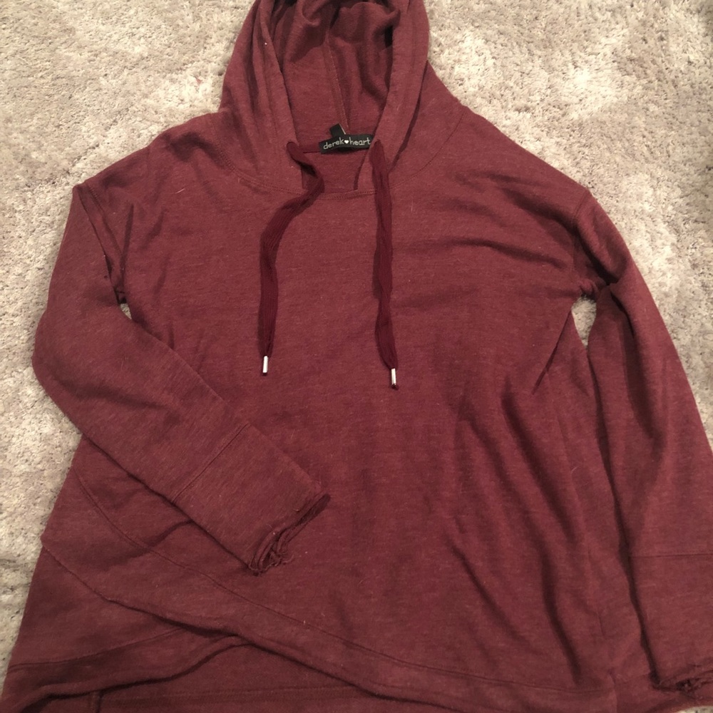 Rugged maroon sweater shirt